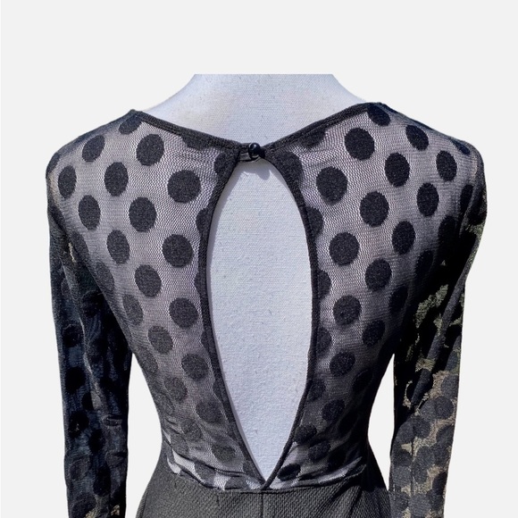 Lulus Long Sleeve Black Polka Dot Women's Size Small - Picture 8 of 10